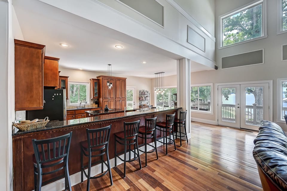 Kitchen/Great Room Area - open floor plan, great views!