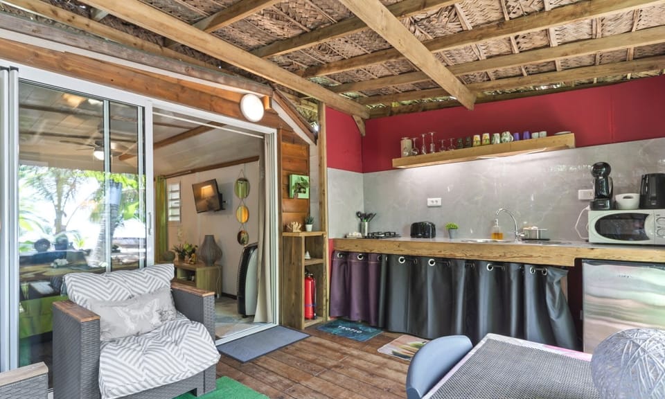 Covered outdoor kitchen