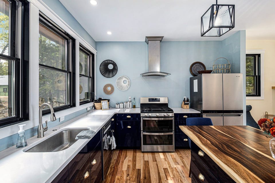 Well-appointed kitchen with island seating