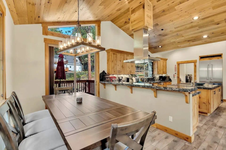 Dining Area with Back Balcony View