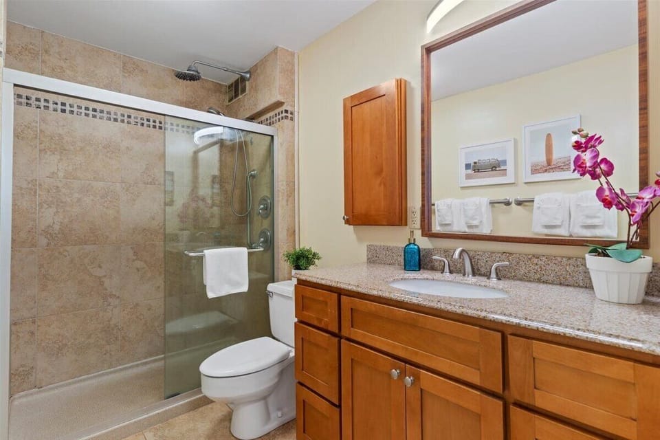 Bathroom with walk in shower