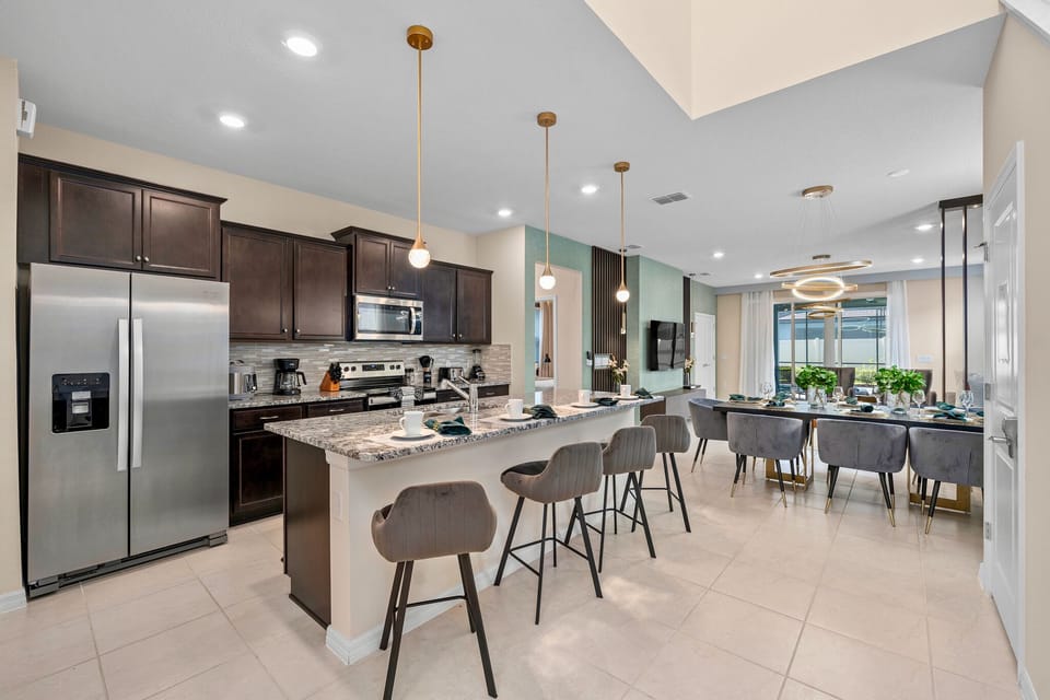 Indulge your inner chef in our fully stocked Chef's kitchen, equipped with everything you need to whip up a delicious meal. From top-of-the-line appliances to high-quality cookware, our kitchen has it all.