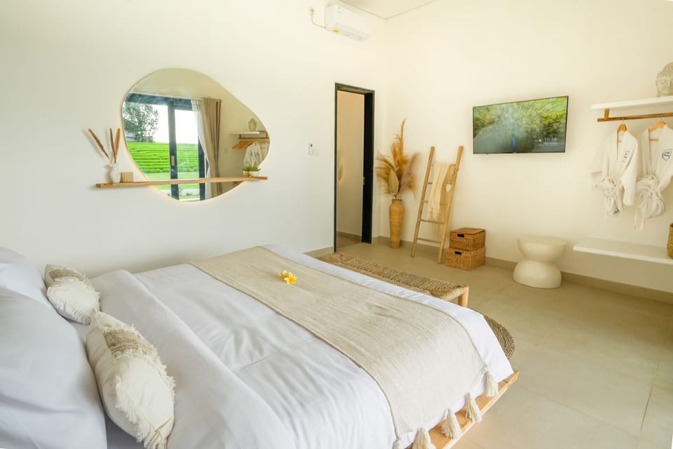 Light-filled bedroom with modern design.