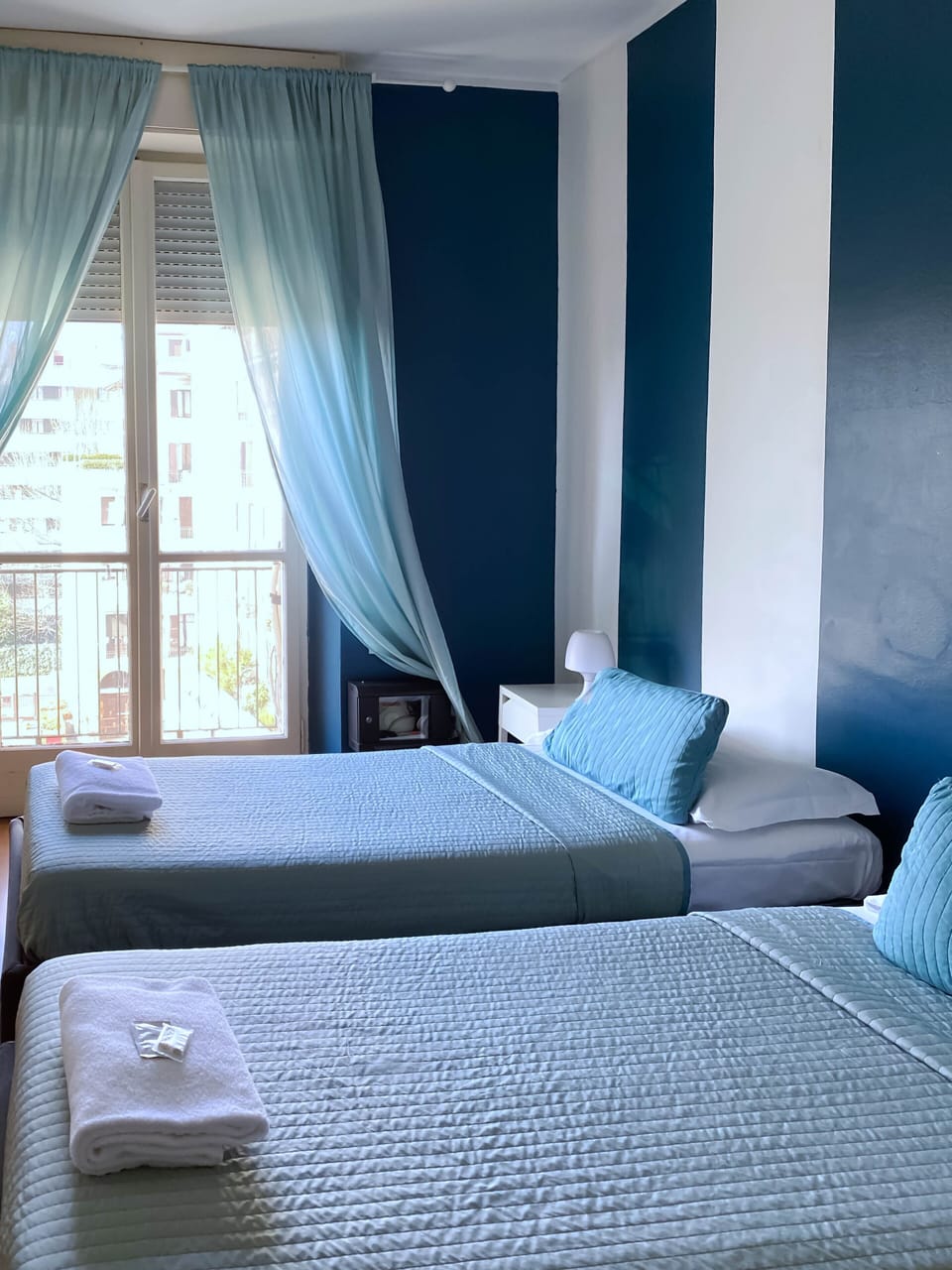 Desk, free WiFi, bed sheets