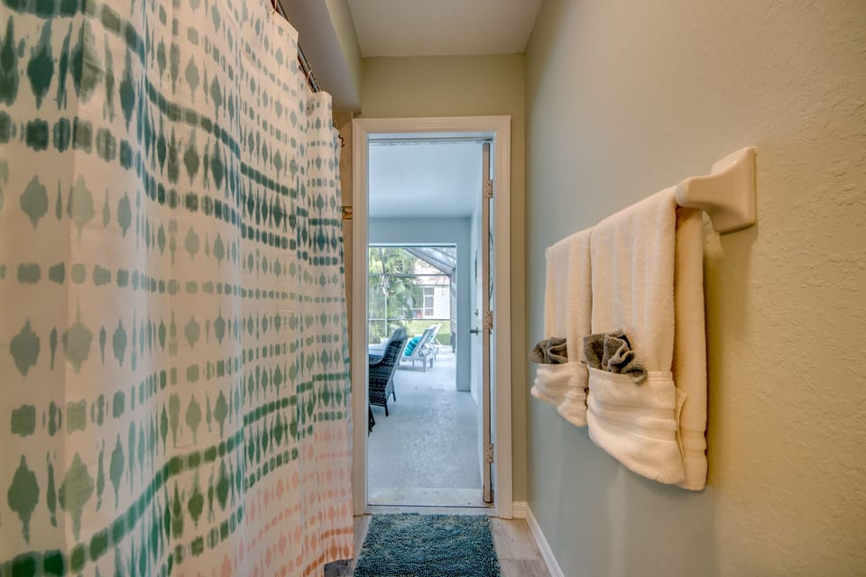 Bathtub in pool bath