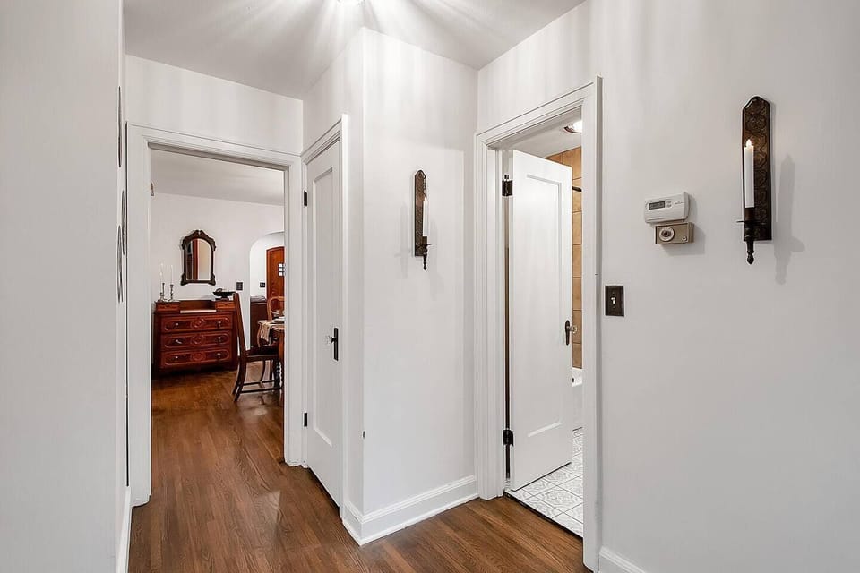 Hallway with built in storage