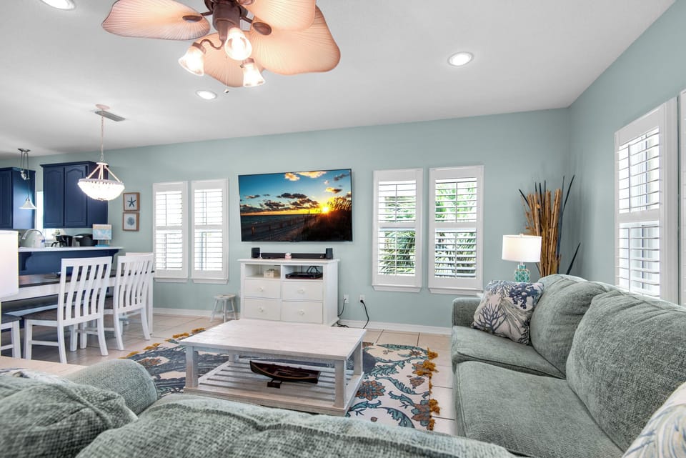 Living room with flat screen TV