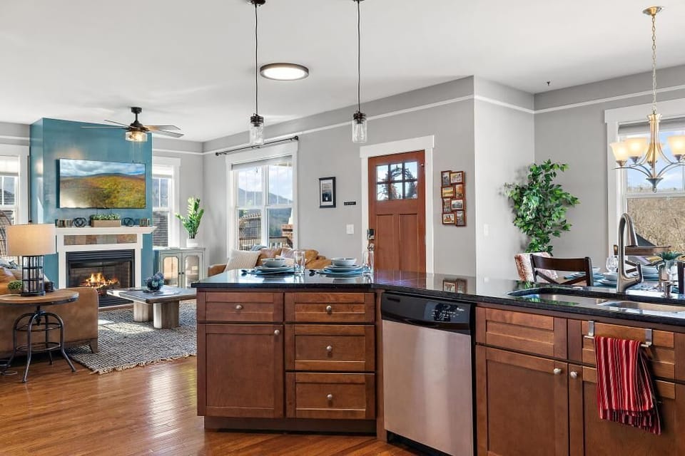 Open concept living promotes a sense of togetherness in the home.