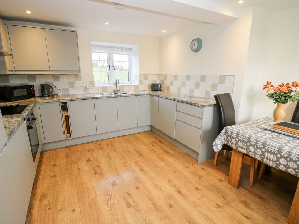 Fridge, dishwasher, electric kettle, toaster