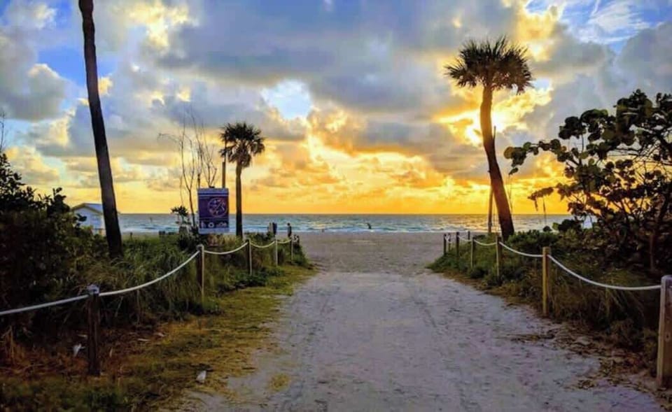 Easy beach access right across the street