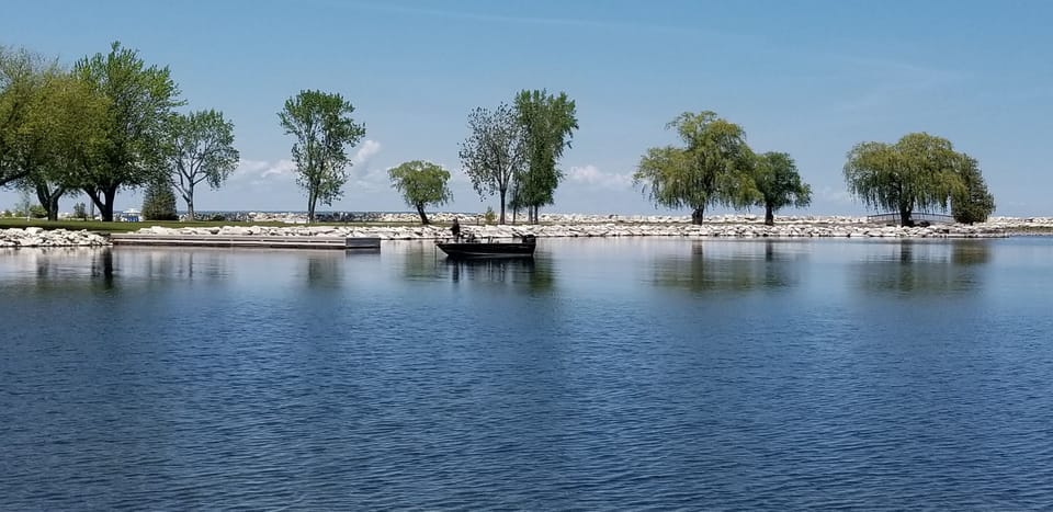 Olson's Point is inside the harbor of Egg Harbor