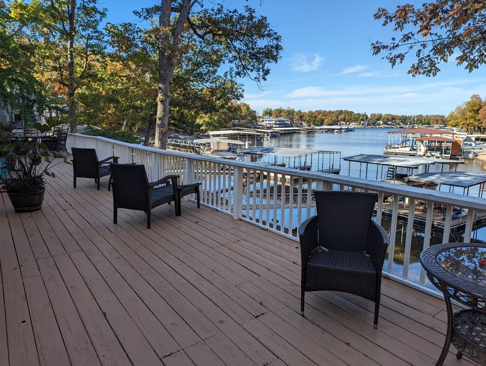 Main Upper Deck and commanding view of the lake