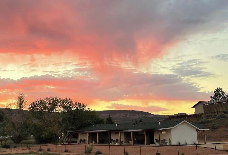 Relax on the porch in the evening and enjoy the painted sunset skies.