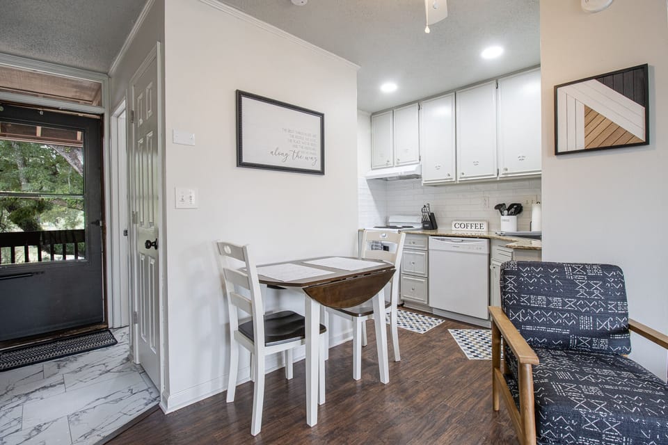 Views of the Kitchen and Front Porch