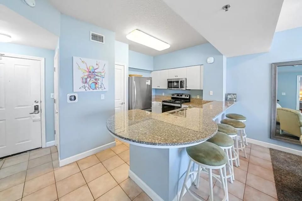 A complete kitchen with almost everything you’d need for an amazing meal 