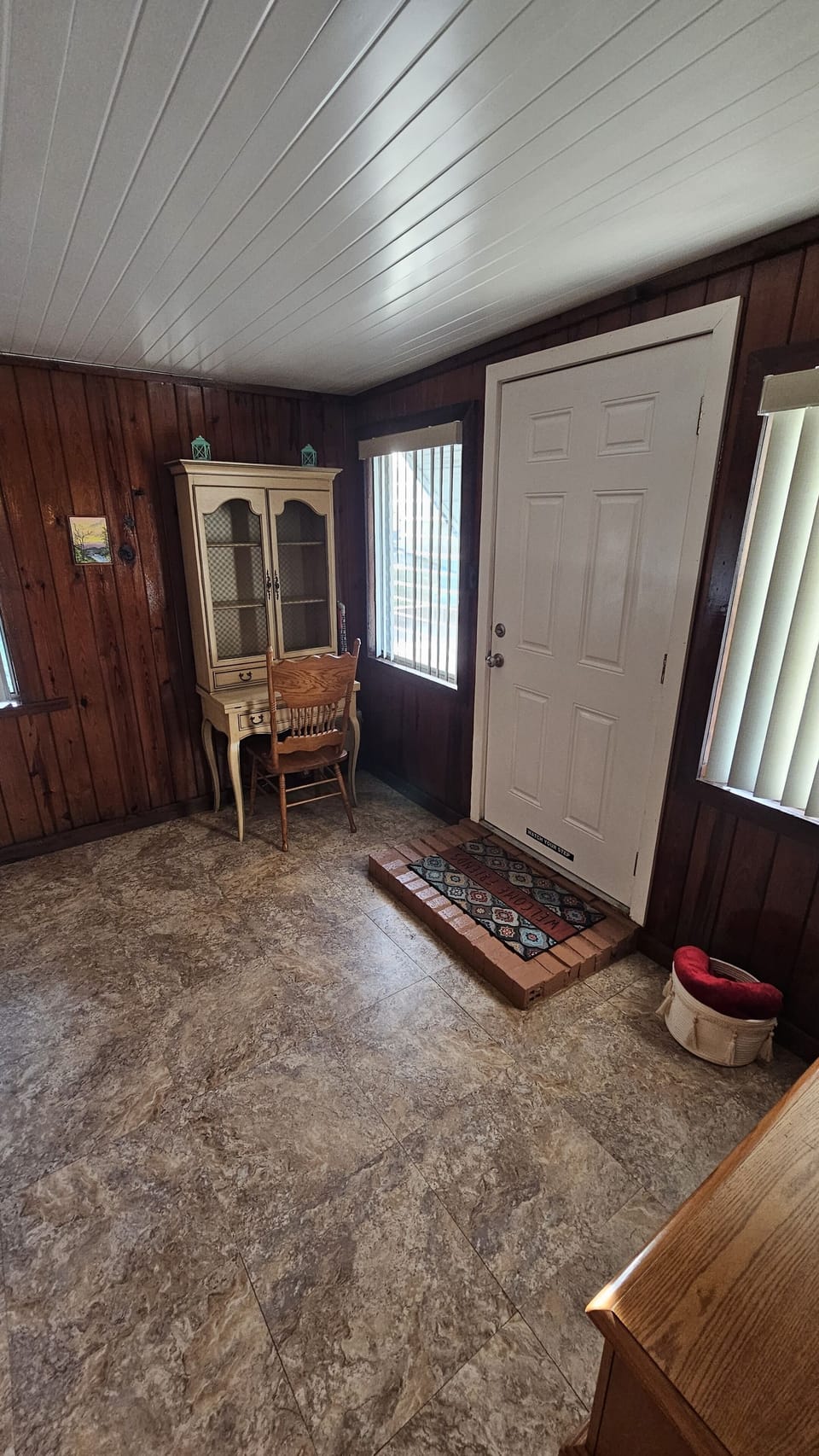 Front door from kitchen