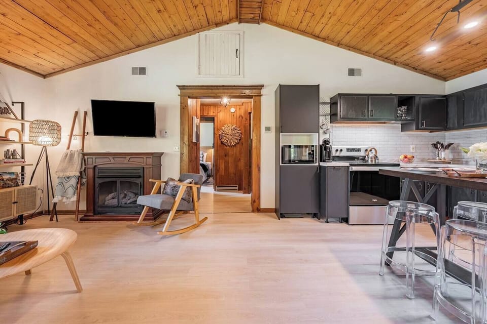 Living room and kitchen