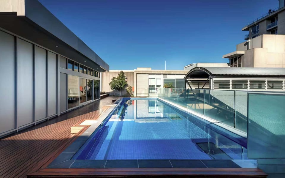 Rooftop pool with sundeck
