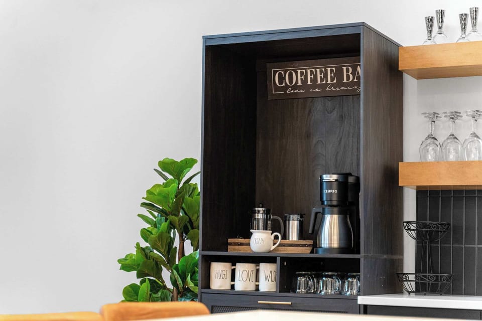 Make sure to bring your favorite coffee to enjoy at the coffee bar! We have a regular coffee pot and Keurig!