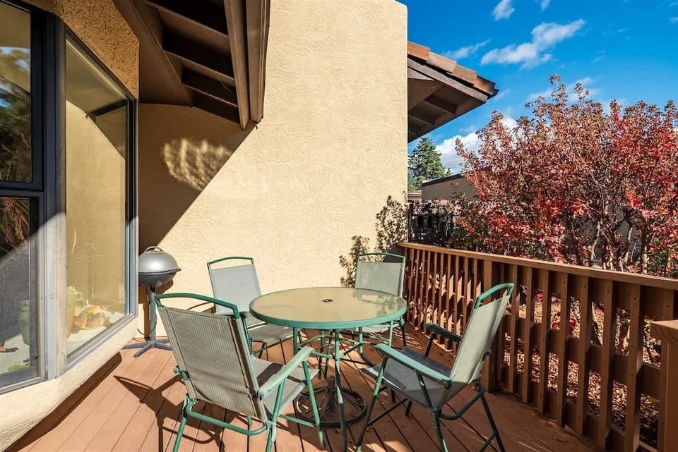 Or step outside for alfresco dining