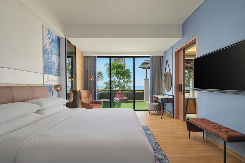 Deluxe Suite, 1 King Bed, Ocean View (Cabana) | Premium bedding, minibar, in-room safe, desk