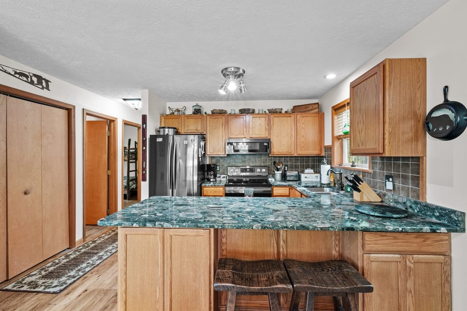 Fully stocked kitchen