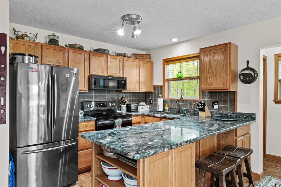 Fully stocked kitchen