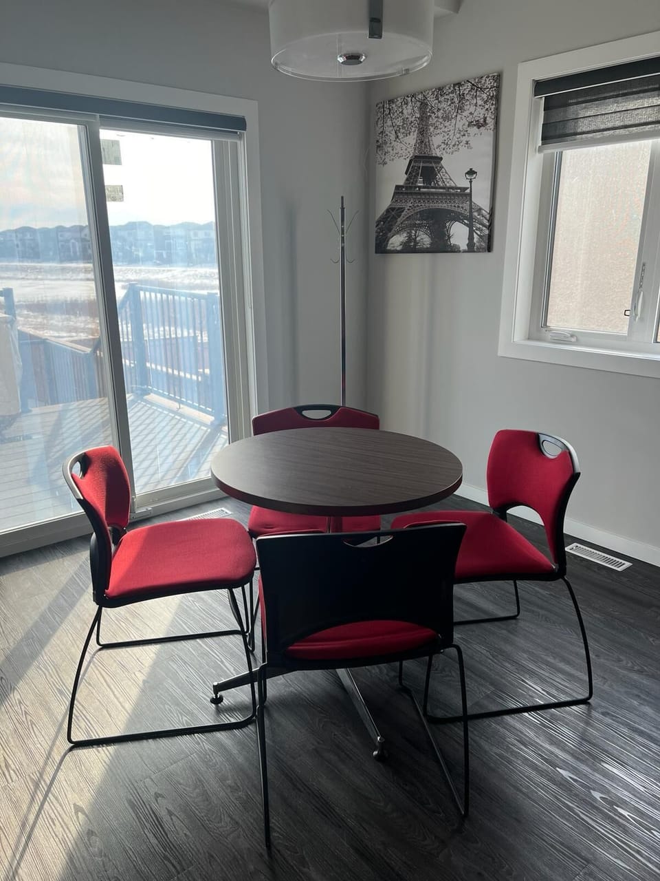 Eating area with lake view
