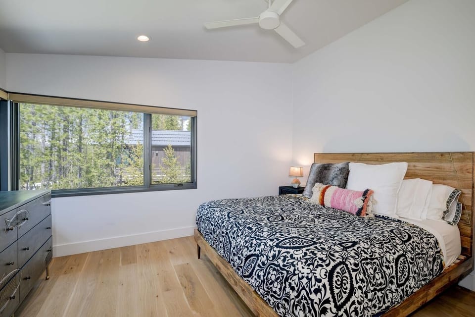 Indoors, Home Decor, Furniture, Ceiling Fan, Bed