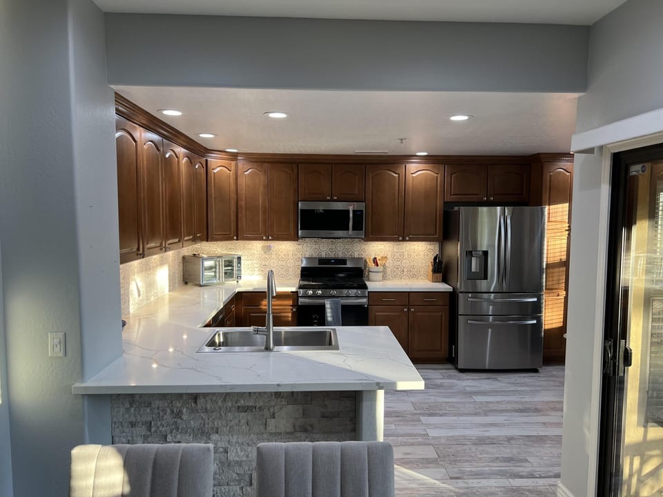 Fully stocked kitchen