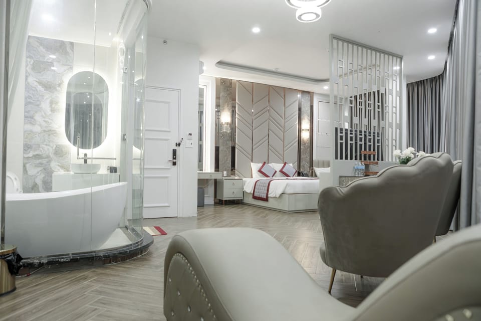 Royal Studio Suite, 1 Bedroom, City View | Minibar, in-room safe, desk, laptop workspace