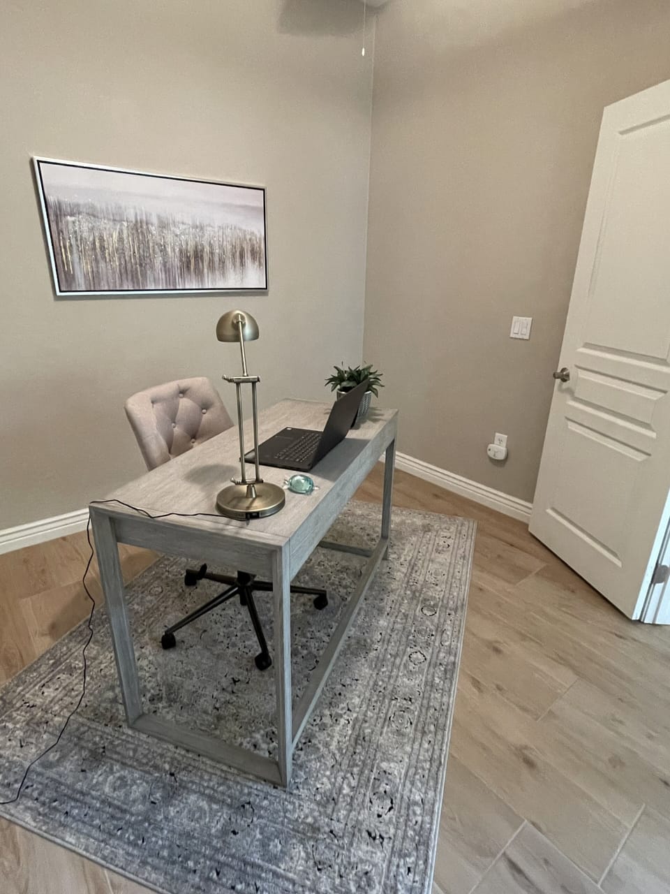 Double doors lead to office/den