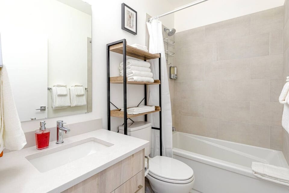 Enjoy the fully equipped private bathroom.