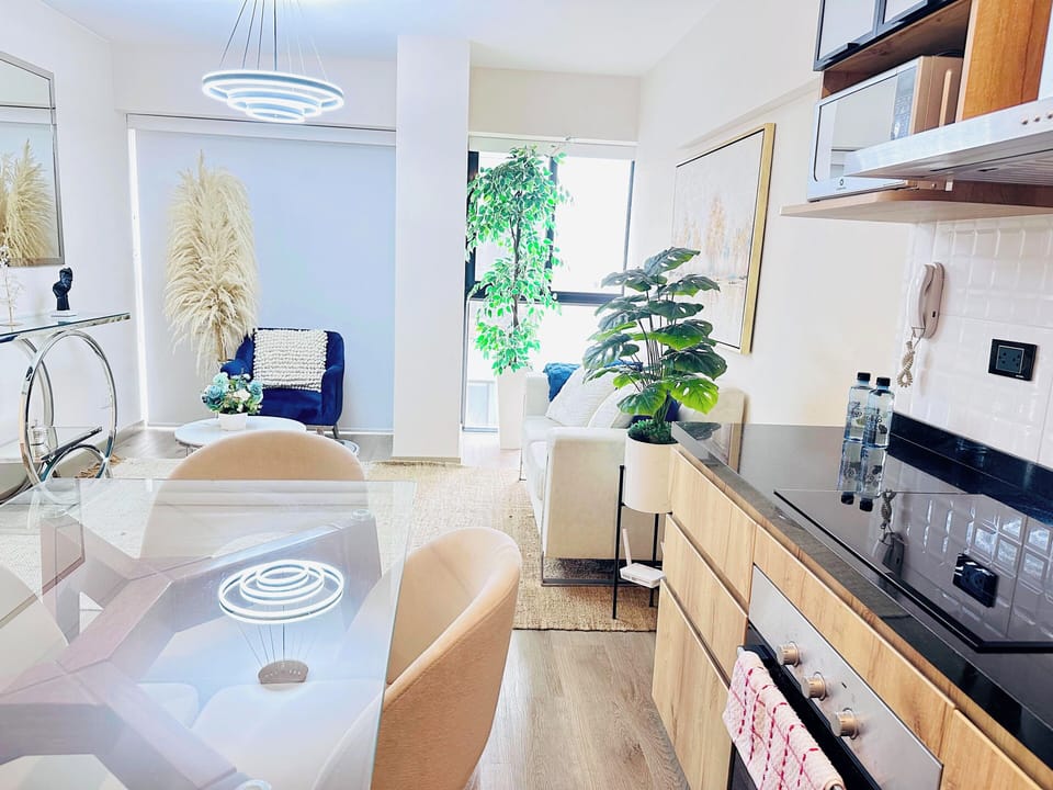 cocina con vista a la sala
