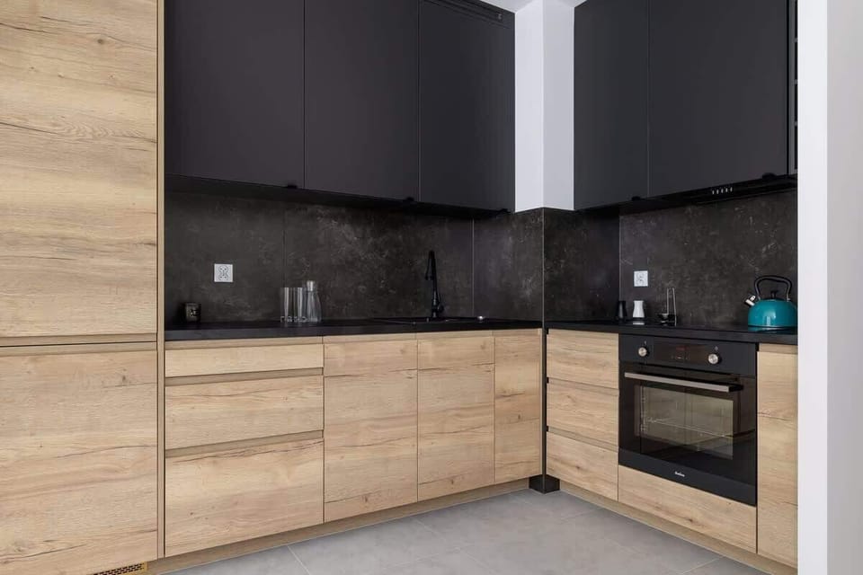 The fully equipped kitchenette includes everything you need for a home-cooked meal.