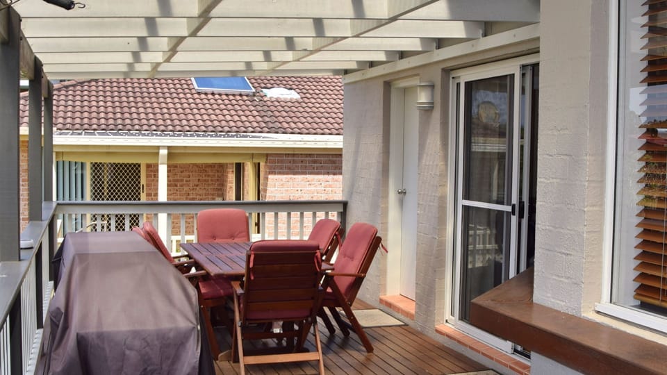 Outdoor dining area.
