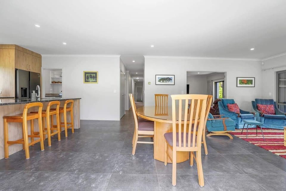Dining area open to the kitchen