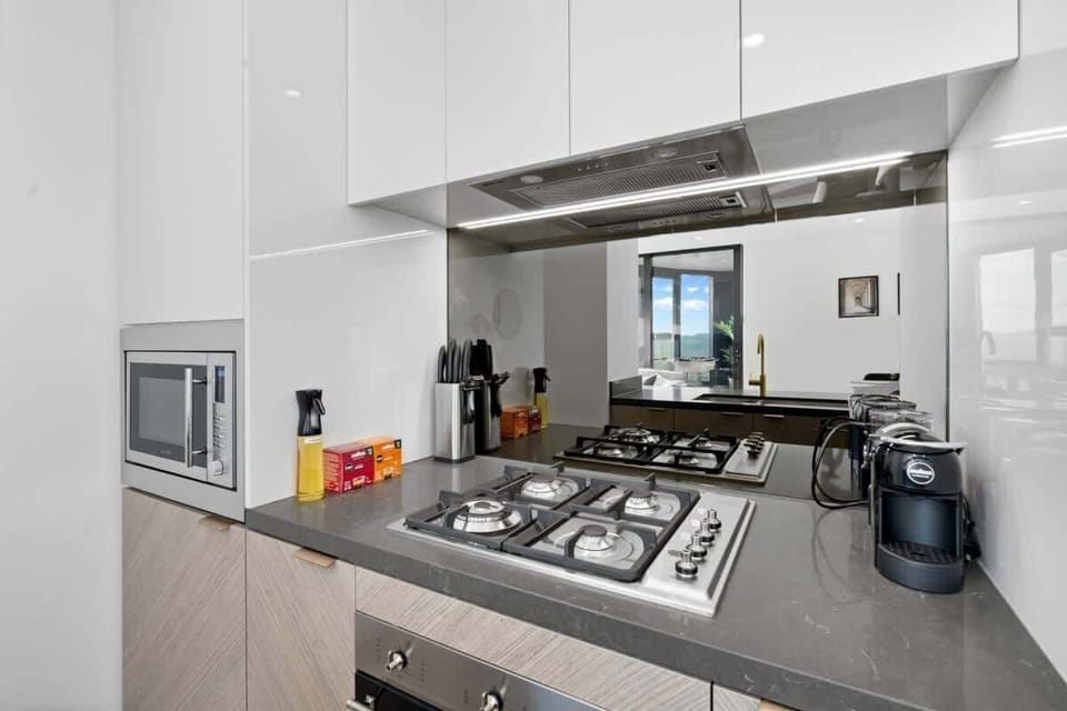 All the modern features of a high end kitchen