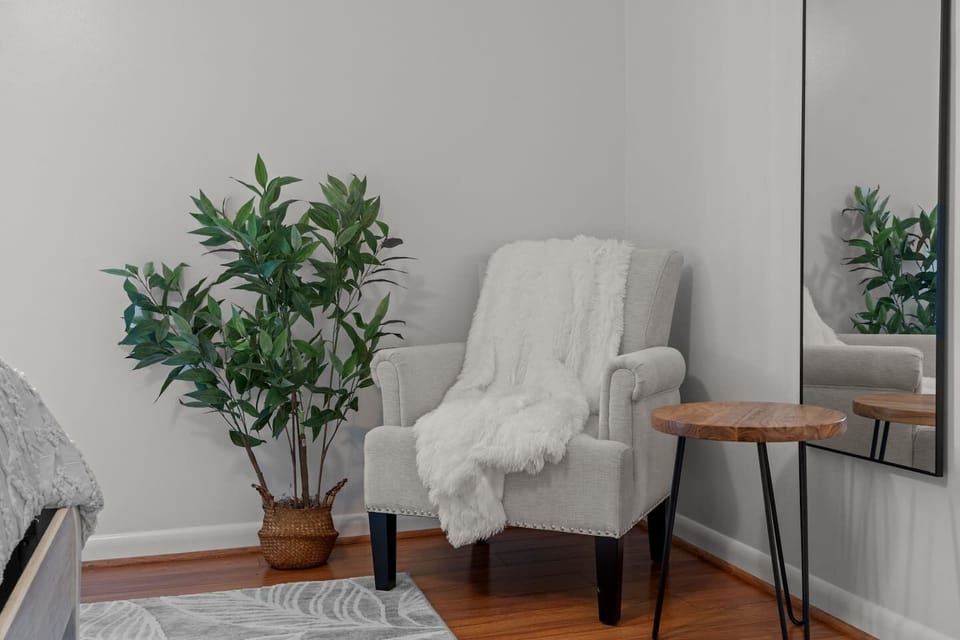 Separate area to sit and relax with a good book.