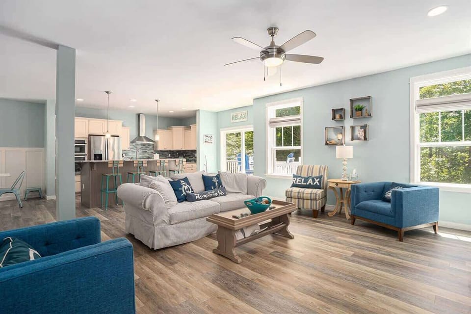 The Open Layout of Atlantic Haven Ensures a Cohesive Family Experience Throughout Your Getaway