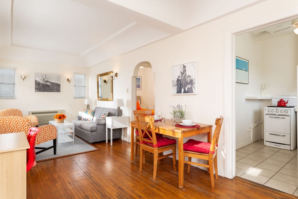 Beach Cottage 1 Bedroom Upper | Private kitchen | Fridge, coffee/tea maker