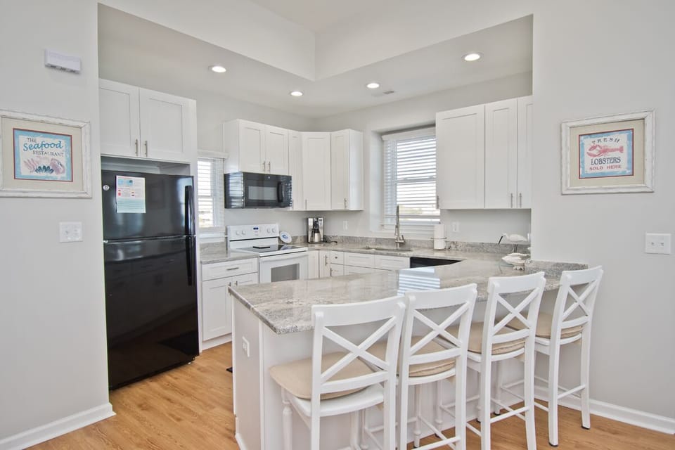 Level Two Kitchen with Bar Seating