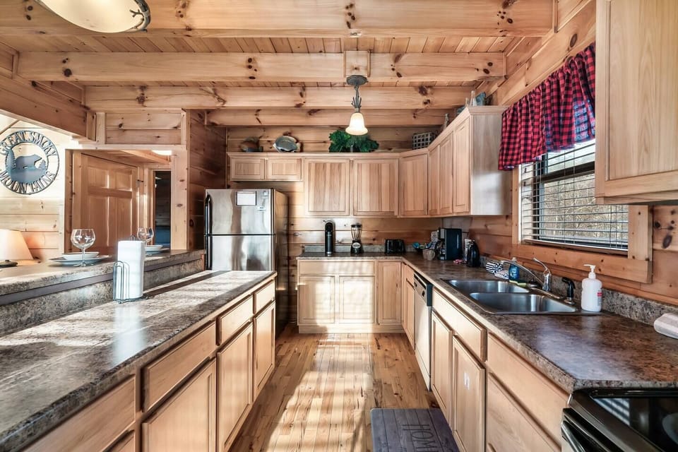 This kitchen has all the cookware supplies you need to prepare delicious meals for your friends and family.