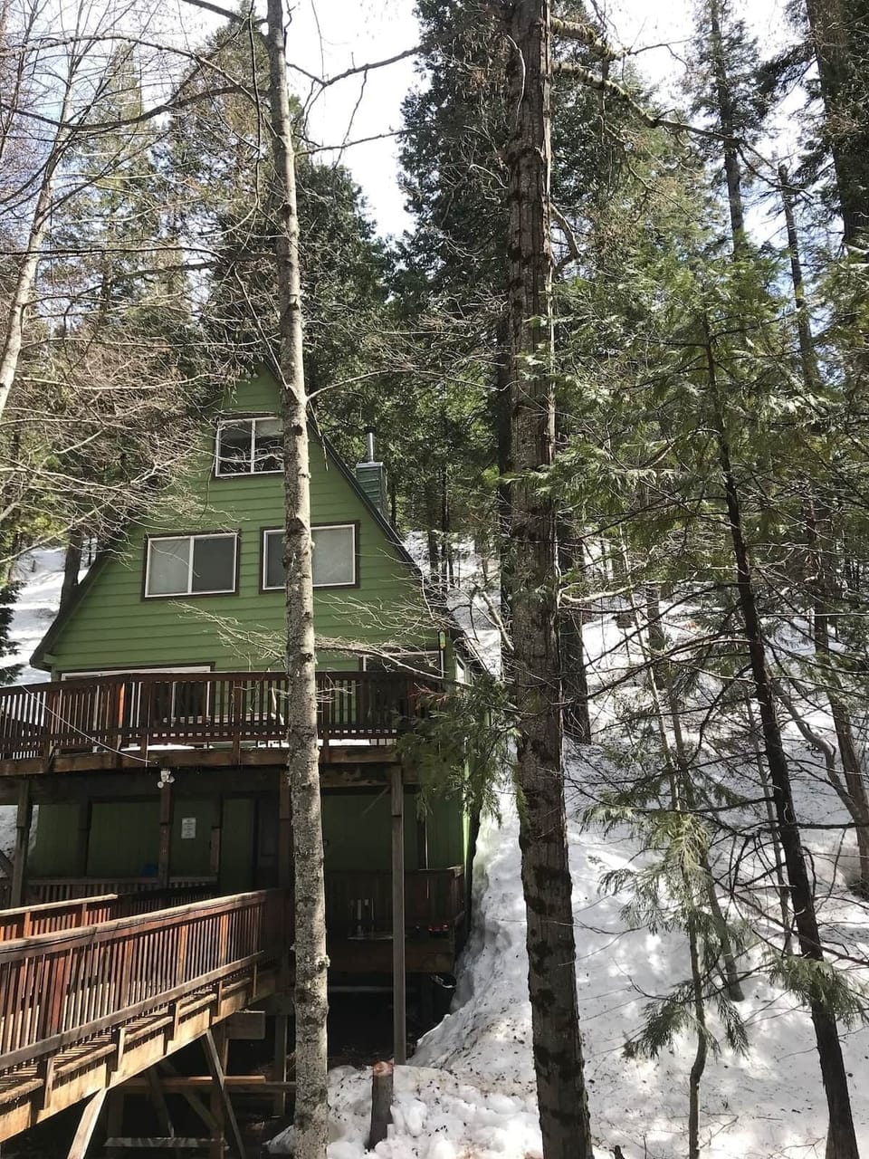 cabin in the snow