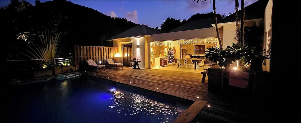 Terrace by nightfall