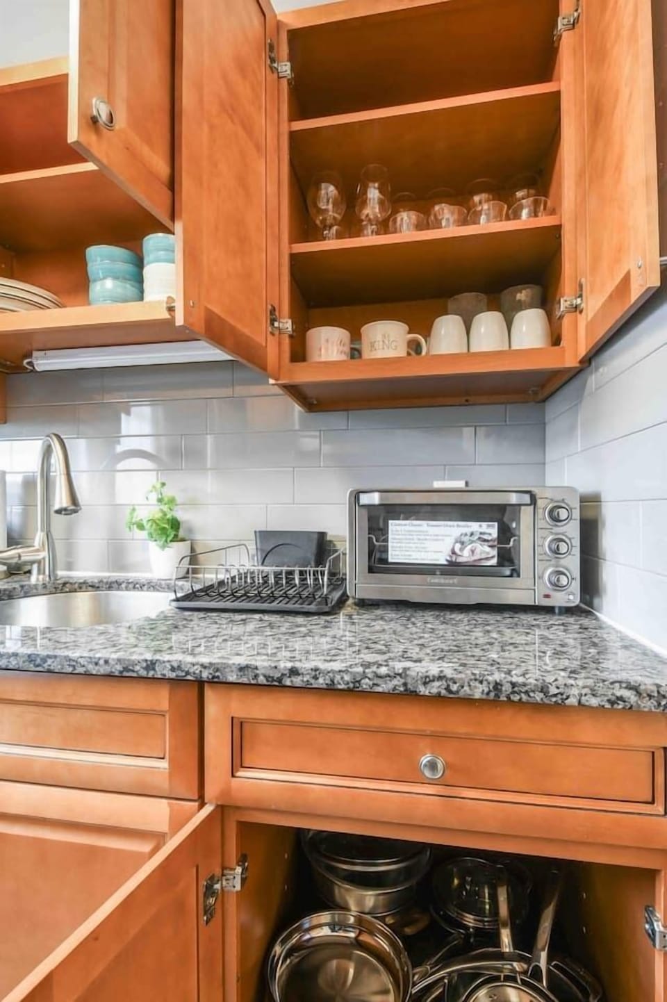 Fully stocked kitchen 