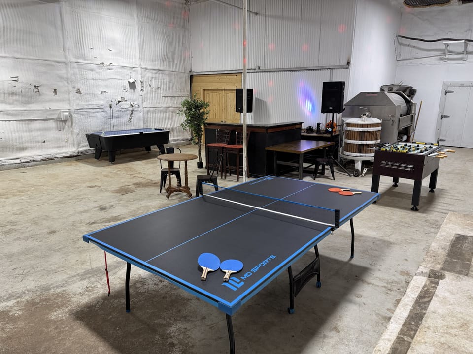 Game room located in the former winery building