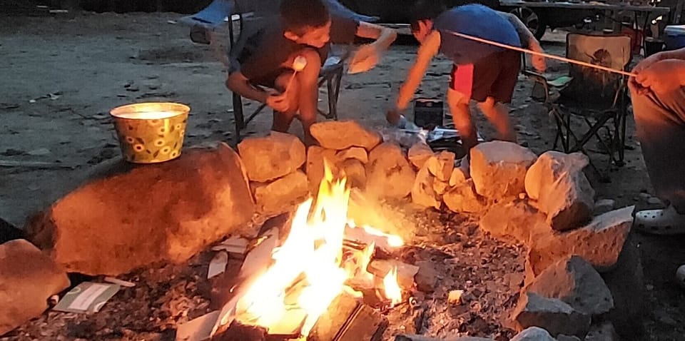 Fire pit is seasonal (non-snow season)