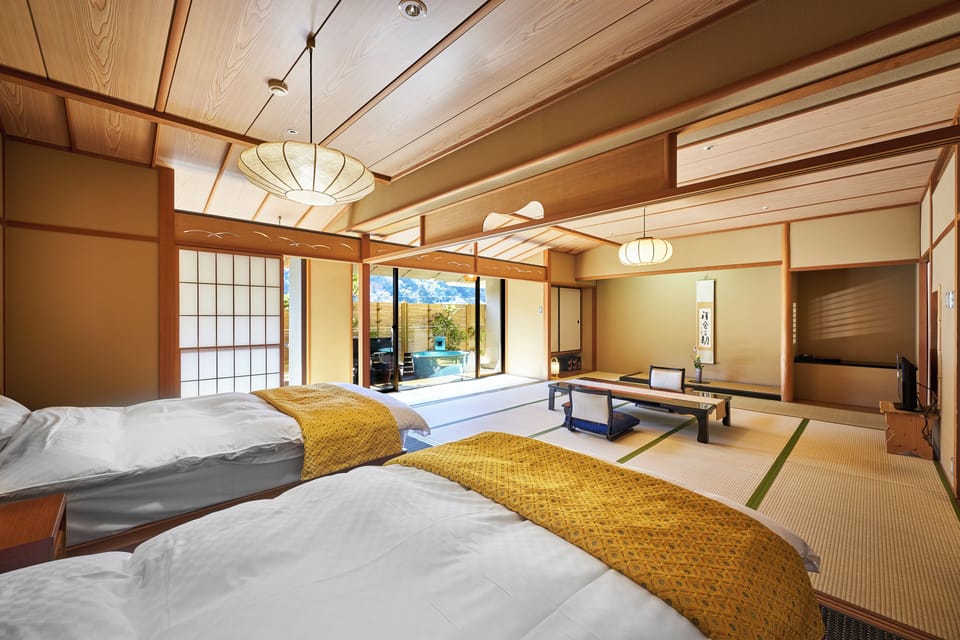 Japanese-Style Suite | In-room safe, iron/ironing board (on request), WiFi (free), bed sheets