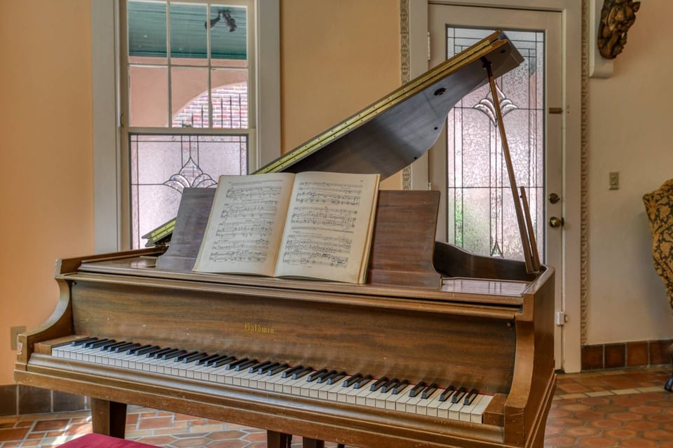 The grand piano adds to the elegance of the place!